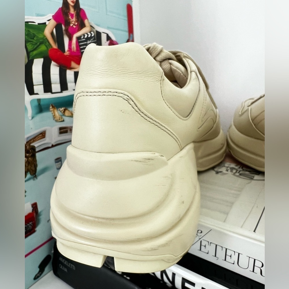 Gucci Off-White Vintage Logo Rhyton Sneakers Womens Size 40.5 U.S 9.5 - Picture 6 of 8